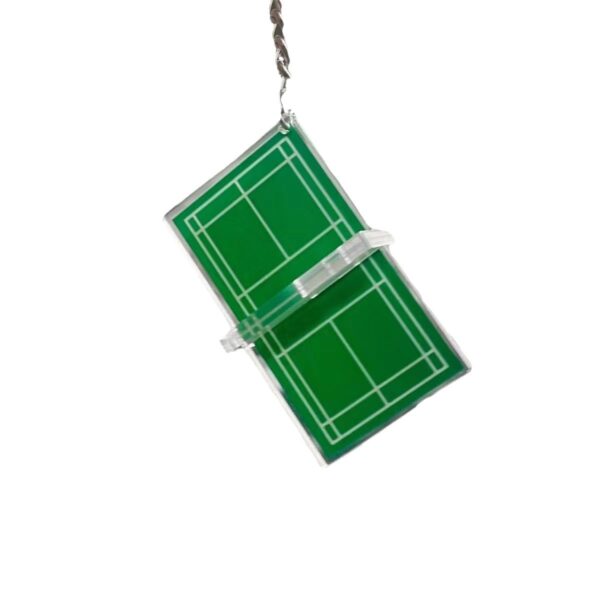 Badminton Court Tennis Court Keychain - Image 3