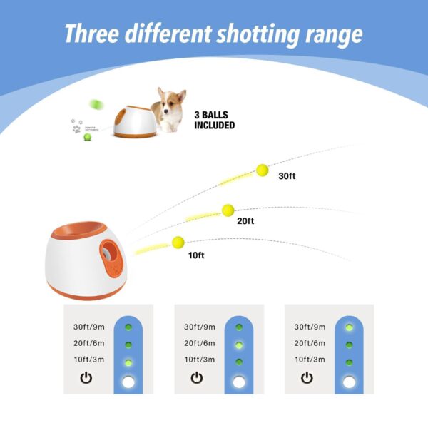 PET Ball Dispenser Toy The Third Gear Adjustable Pitching Machine - Image 6